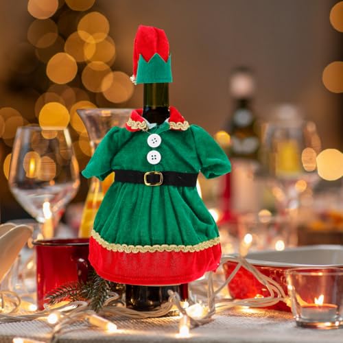 Christmas Wine Bottle Covers with Hats P97336