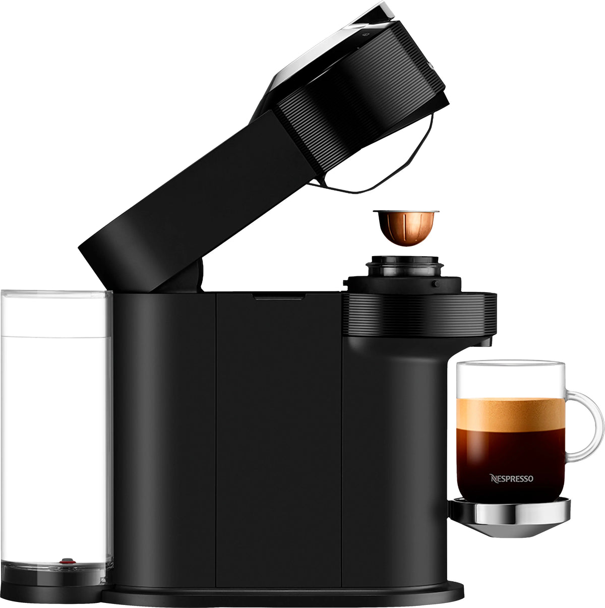 Black Coffee Machine with Milk Frother S20885
