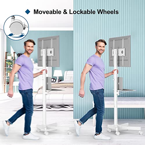 23-60 Inch Rolling TV Cart with Locking Wheels O7651