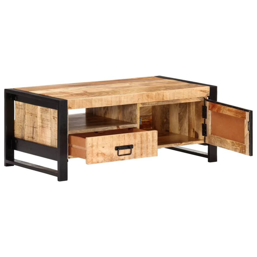 Wooden Coffee Table with Storage Drawer and Shelf J75125
