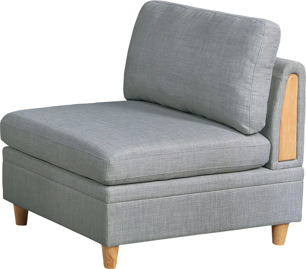 6pc Modular Sectional Sofa Set Light Grey T2384