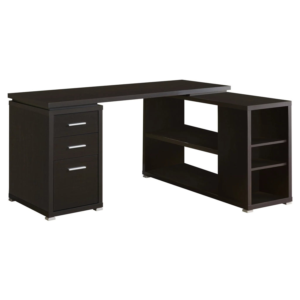 Coffee Brown L-Shaped Computer Desk M64341