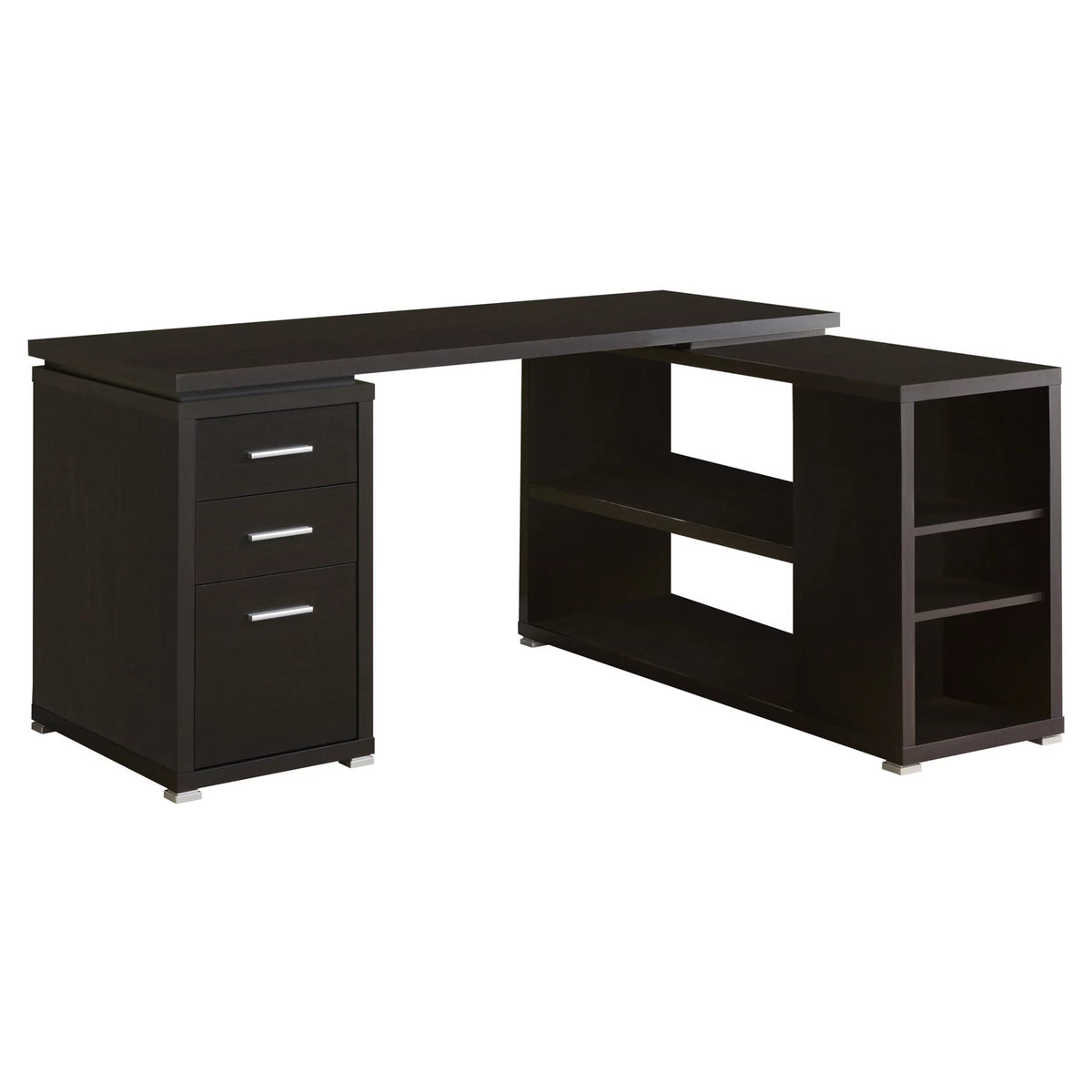 Coffee Brown L-Shaped Computer Desk M64341