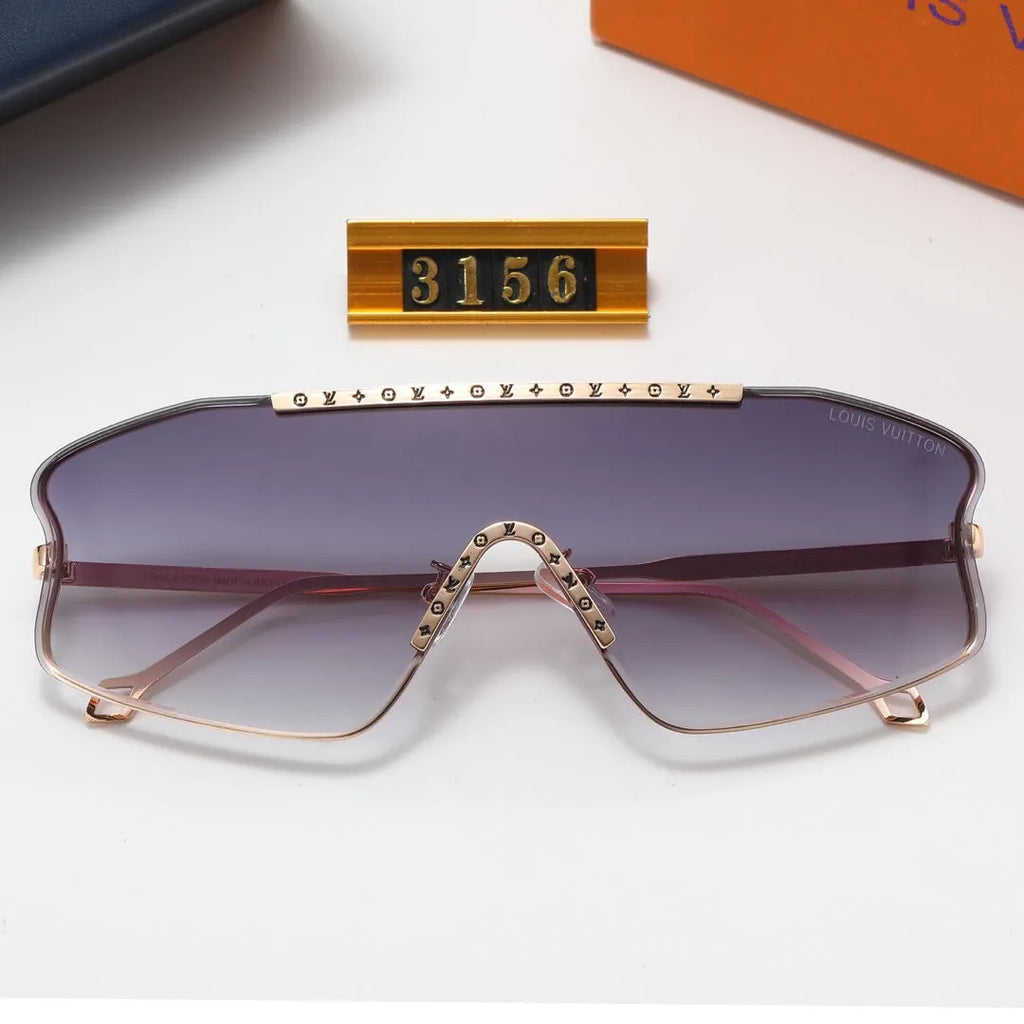 Frameless One-Piece Printed Polarized Sunglasses O35694