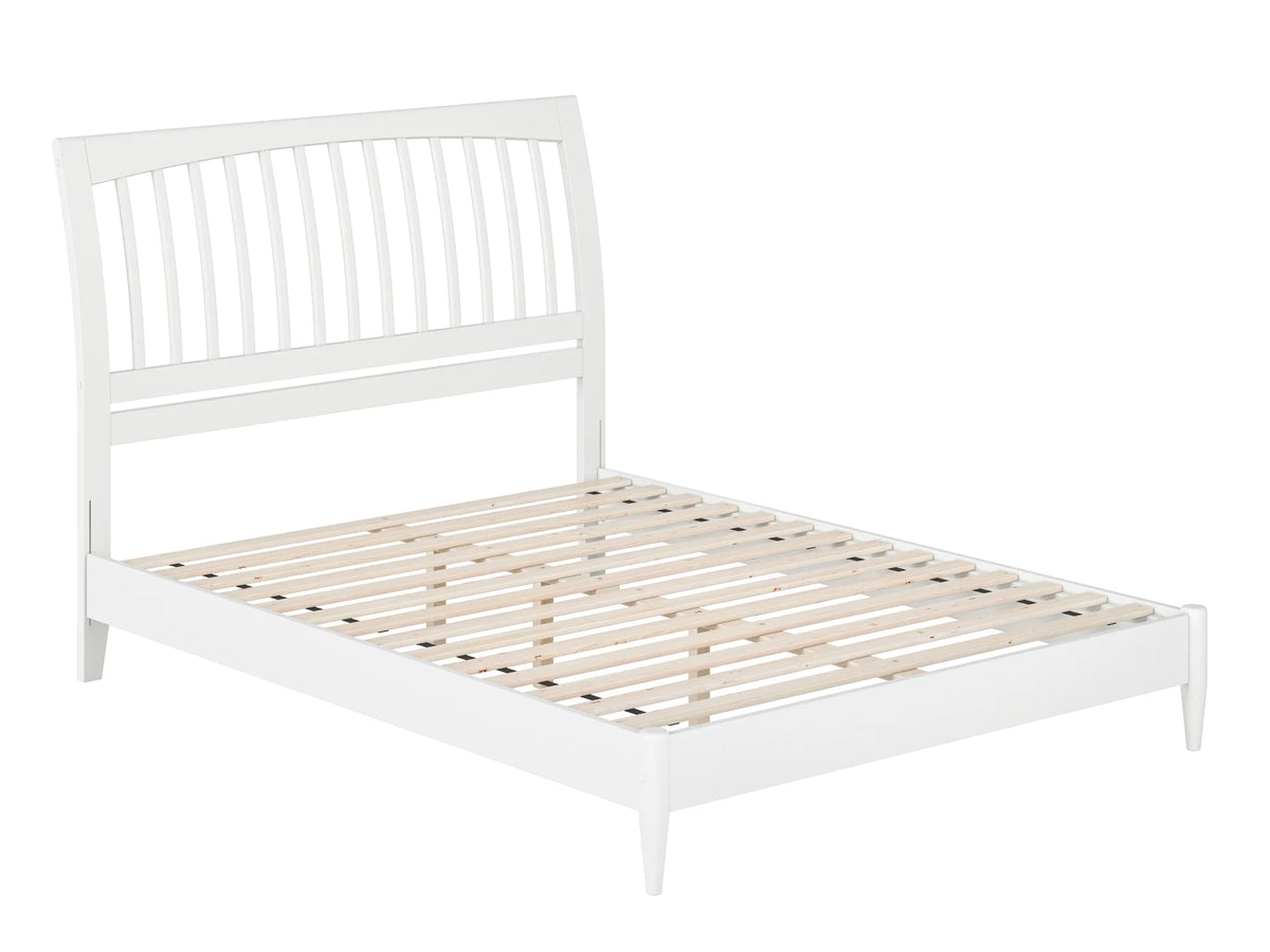 Queen Solid Wood Sleigh Platform Bed U9736