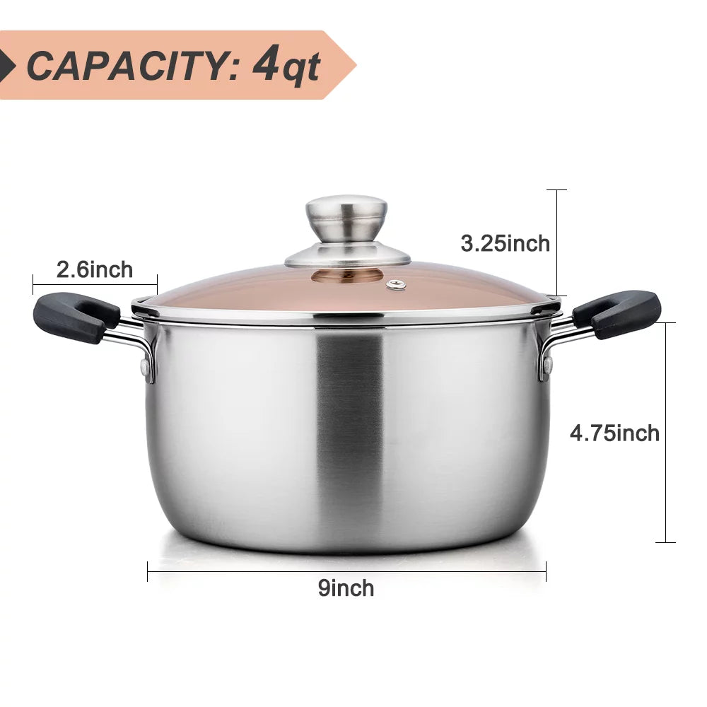 4 Quart Stainless Steel Stockpot with Lid Z42694