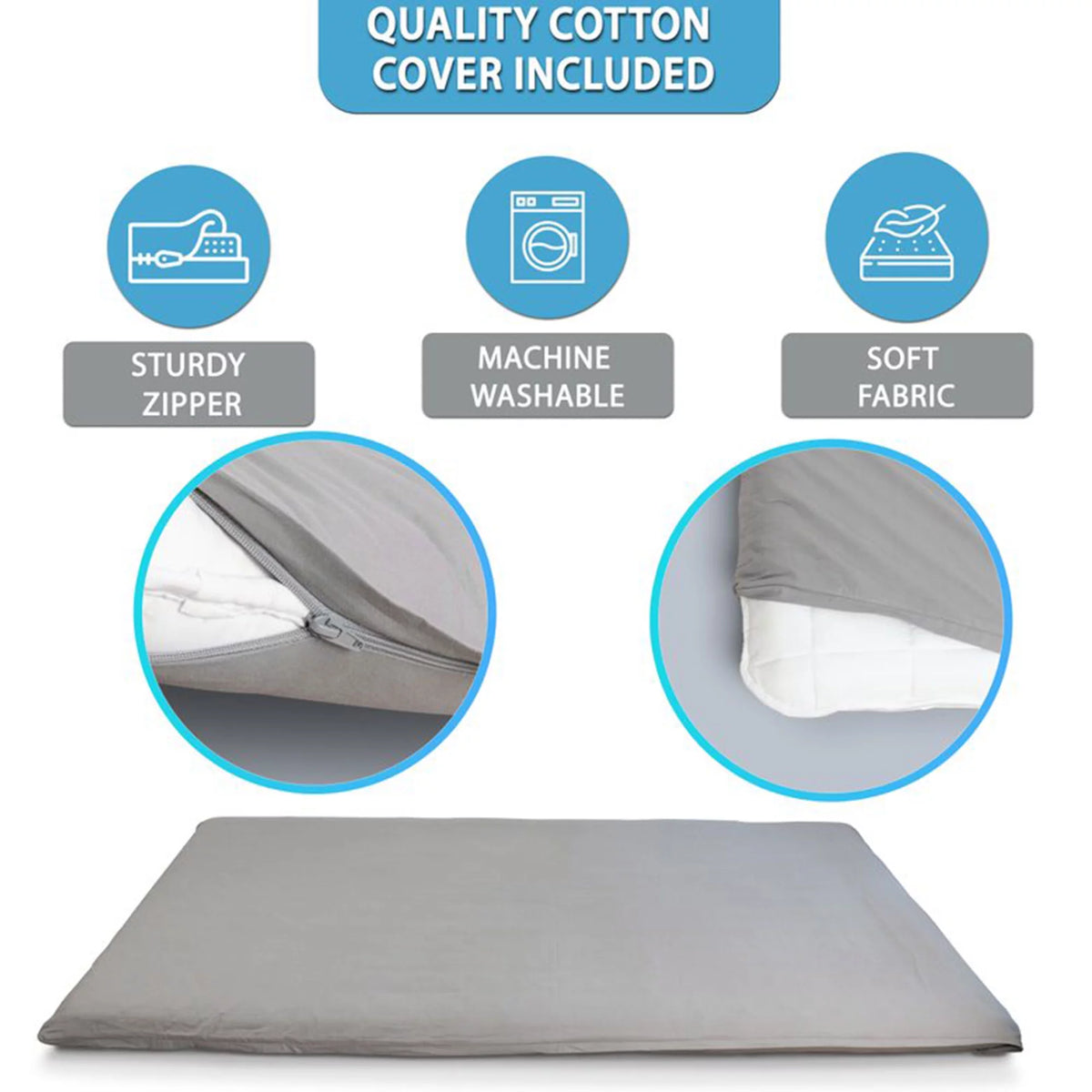 Black Queen Foldable Japanese Floor Mattress W546