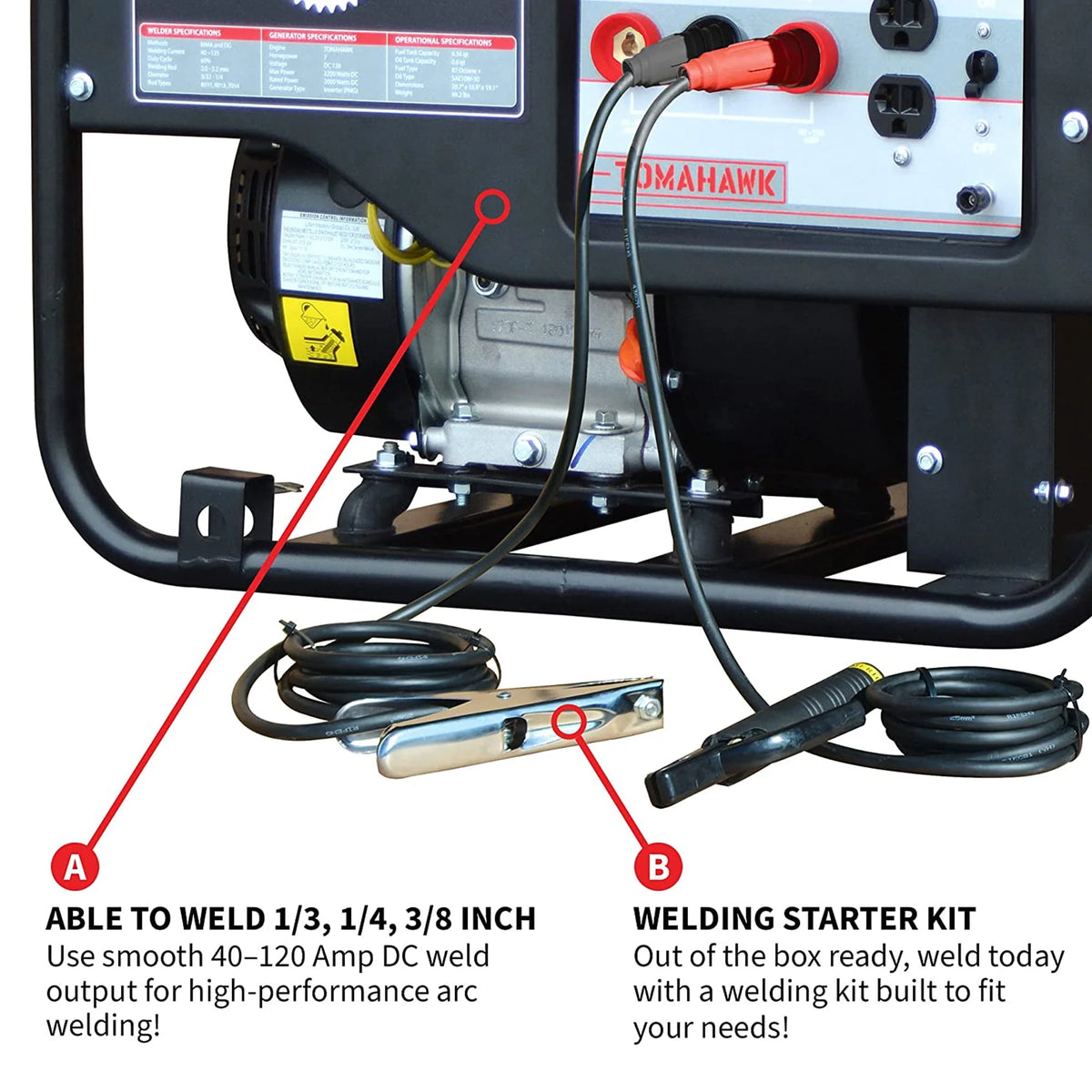 120 Amp Welder with 2,200W Generator N321